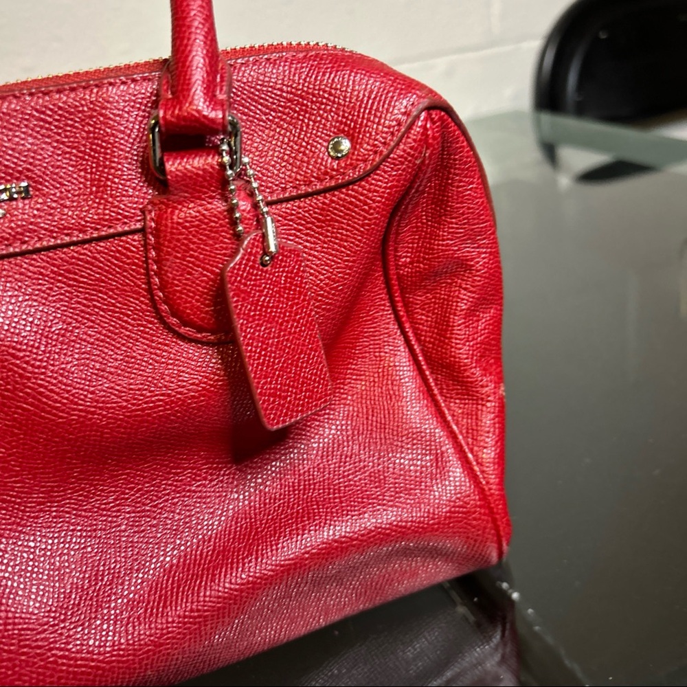 Coach Mini Satchel Handbag- Red - Picture 16 of 16
